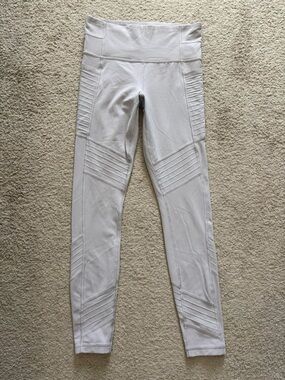 Athleta XS High-Waist light purple Moto-Style full length Leggings